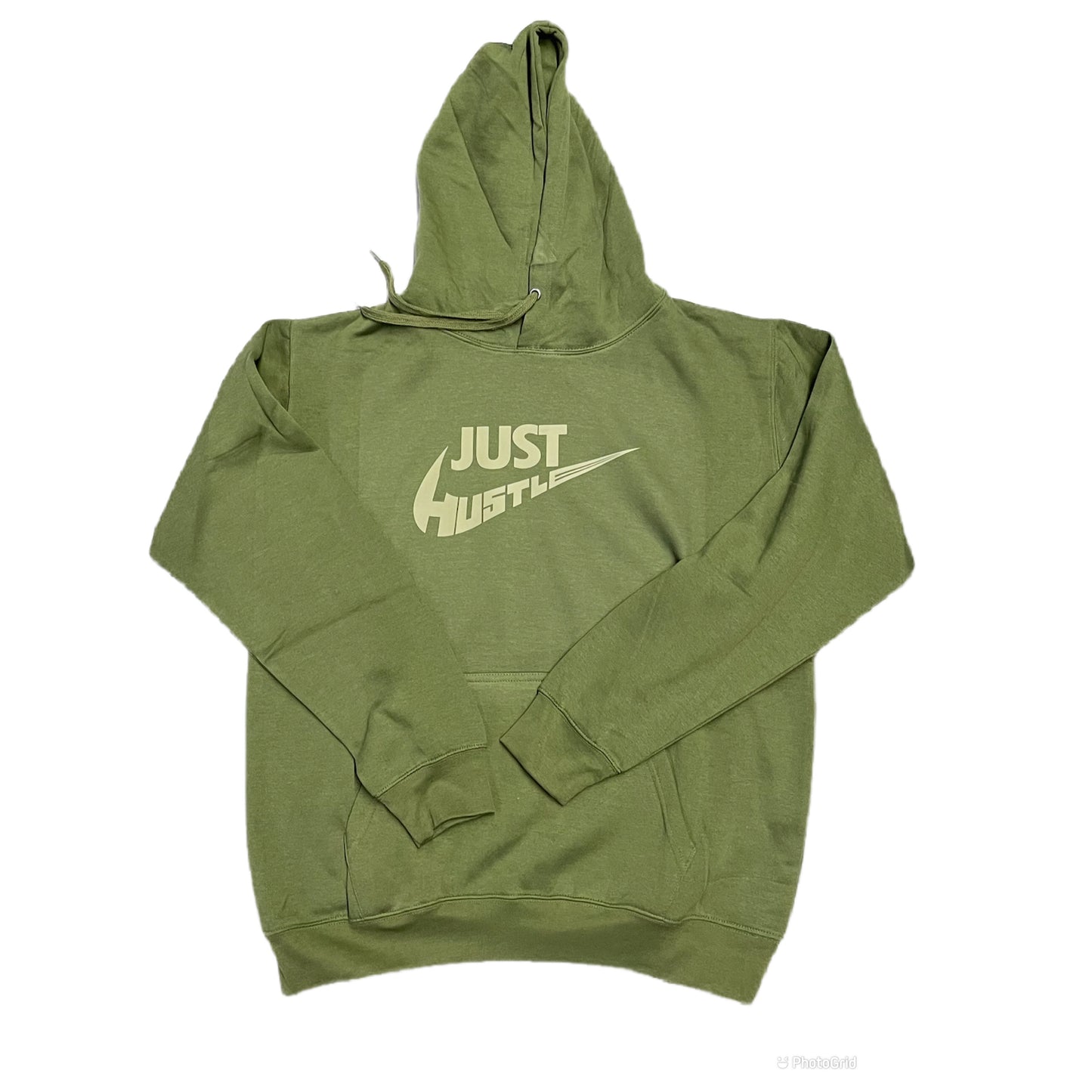 Olive/Tan Just Hustle hoodie