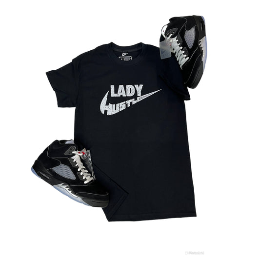 Black/Grey speckled tee(W)
